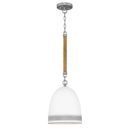 Hinkley Nash Dome Pendant Ceiling Light Traditional Antique Nickel 1x E27 - thumbnail 1