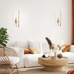 Evosmos Integrated Led Wall Lamp Gold Matt LED 3000K Dimmable - thumbnail 3