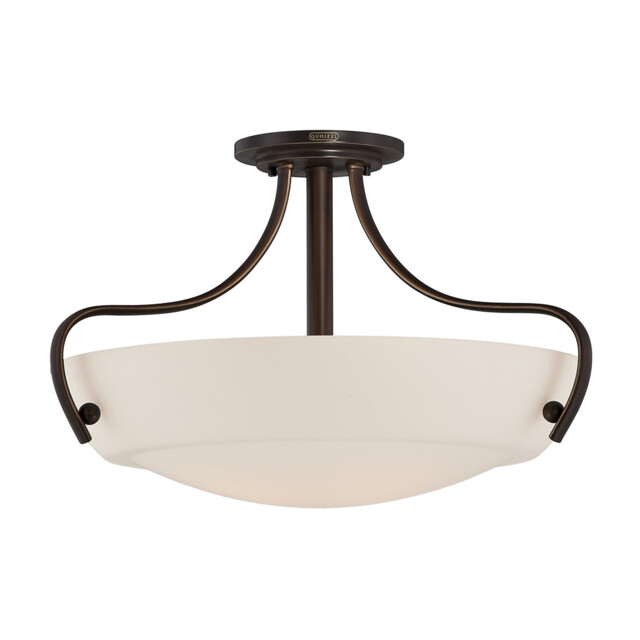 Chantilly 3 Light Semi Flush Ceiling Light Palladian Bronze, E27 - image 1