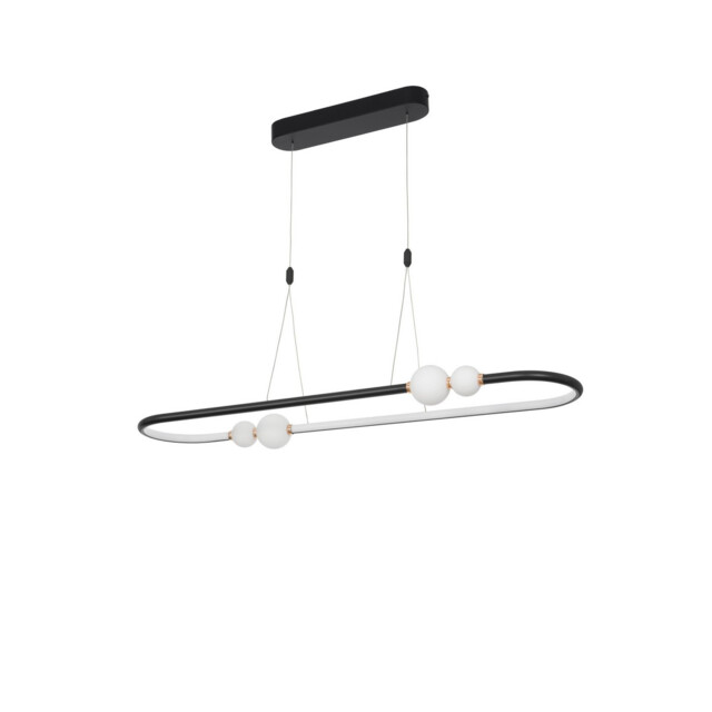 Celia Bar Pendant Ceiling Light Dimmable Black Aluminium Opal Glass LED 44.2W 2660Lm 3000K 100 - image 1