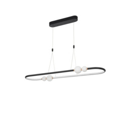 Celia Bar Pendant Ceiling Light Dimmable Black Aluminium Opal Glass LED 44.2W 2660Lm 3000K 100 - thumbnail 1
