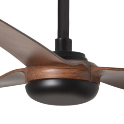 Punt 130cm Smart Ceiling Fan Black, Dark Wood Blades - thumbnail 3