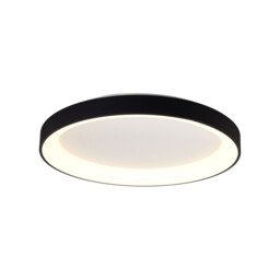 Niseko II Ring Ceiling 78cm 58W LED, 2700K-5000K Tuneable, 4700lm, Remote Control, Black, 3yrs Warranty