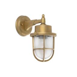 Nahir 1 Light Outdoor Wall Lantern Brass IP44, E27 - thumbnail 1