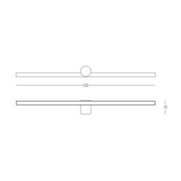 Selvia 100cm Bathroom Over Mirror Light Sandy Black LED 3000K IP54 - thumbnail 3