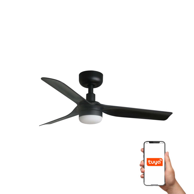 Mini Punt 90cm Smart LED Ceiling Fan Black - image 1
