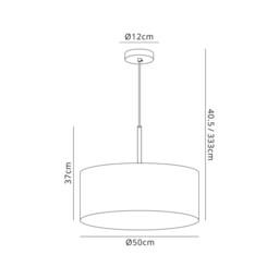 Baymont Polished Chrome 3 Light E27 Single Pendant With 50cm x 20cm Silver Leaf Shade - thumbnail 3