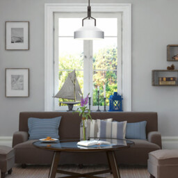 Quoizel Brecken Dome Pendant Ceiling Light Classic Old Bronze and faux Alabaster glass Shade 2x E27 - thumbnail 2