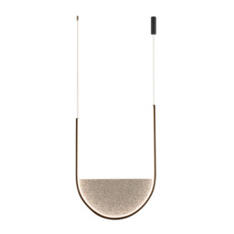 Evoria 40cm Pendant Ceiling Light Black Matt-Light Grey Glass LED 3000-4000K Dimmable