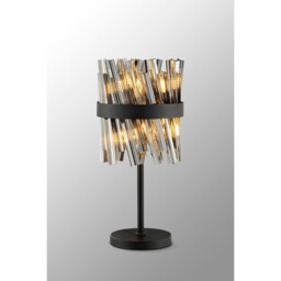 Lysander 6 Light G9, Table Lamp, Satin Black, Smoke - thumbnail 3