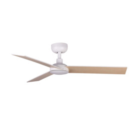Rudder 106cm Ceiling Fan Matt White, Ash Blade, 3 Blade Reversible - thumbnail 1
