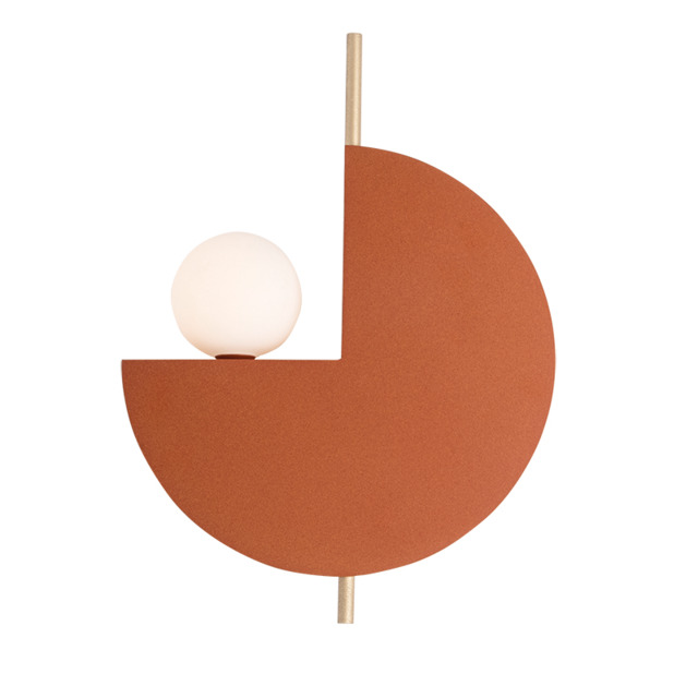 Solyros Wall Lamp Terracota - Painted Gold 1xG9 LED - Driver Not Included - image 1