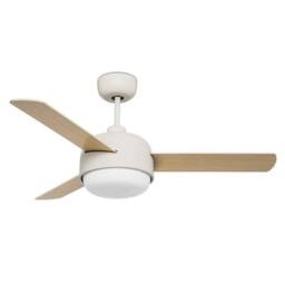Klar 2 Light Ceiling Fan Old White, E27