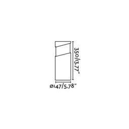 Block Outdoor Pedestal Light Sand E27 IP65 - thumbnail 2