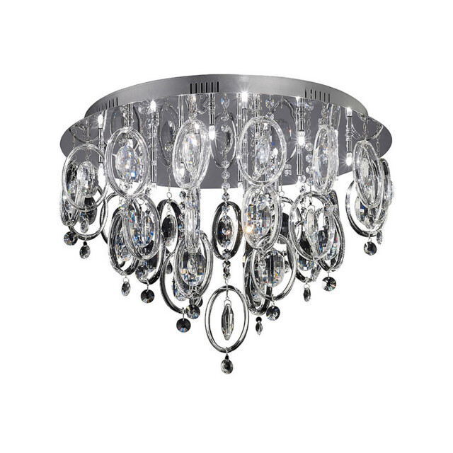 Solana Ceiling 18 Light G4 Polished Chrome/Crystal, NOT LED/CFL Compatible - image 1