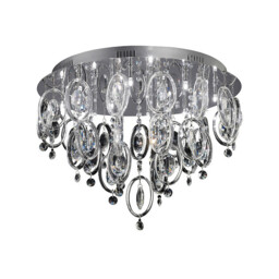 Solana Ceiling 18 Light G4 Polished Chrome/Crystal, NOT LED/CFL Compatible - thumbnail 1
