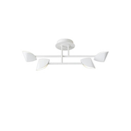 Capuccina Small 4 Light Semi Flush, 30W LED, 3000K, 2100lm, White, 3yrs Warranty - thumbnail 1