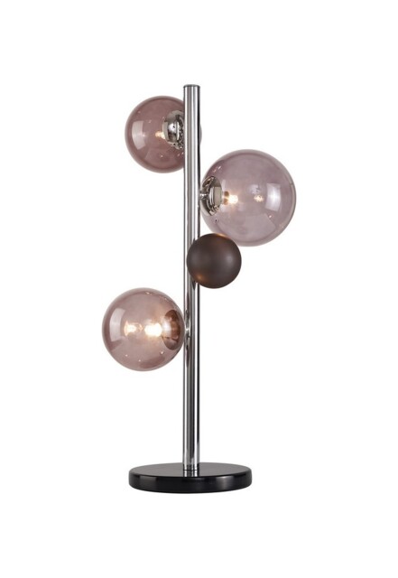 Newstead Table Lamp, 3 x G9, Polished Chrome, Smoked Glass - image 1