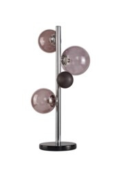Newstead Table Lamp, 3 x G9, Polished Chrome, Smoked Glass - thumbnail 3