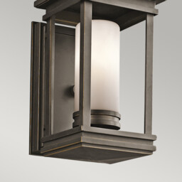 South Hope 1 Light Small Outdoor Wall Lantern Bronze IP44, E14 - thumbnail 3