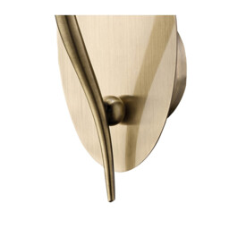 Loewe Wall Lamp Switched 1 Light E14, Antique Brass With Soft Bronze Shade - thumbnail 3
