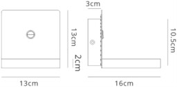 Zanzibar Backlight Wall Lamp Switched With Mobile Phone Induction Charger, 3W LED, 3000K, 210lm, Sand White - thumbnail 2
