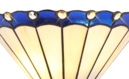 Worcester Tiffany Wall Lamp, 2 x E14, Blue, Crystal - thumbnail 5