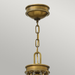 Collier 5 Light Multi Arm Chandelier Brass Finish, E27 - thumbnail 3