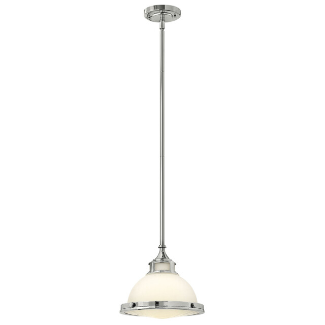 Amelia 1 Light Dome Ceiling Mini Pendant Chrome, E27 - image 1