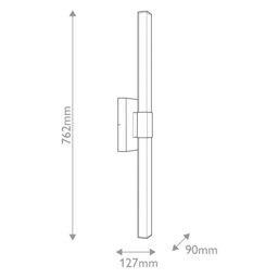 Kichler Nocar Large LED Outdoor Modern Wall Lamp Contemporary Textured Black 3000K IP44 - thumbnail 3