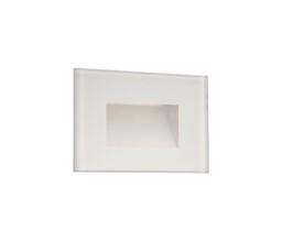 Hillsdale Recessed Rectangle Wall Lamp, 1 x 3.3W LED, 3000K, 145lm, IP65, White - thumbnail 3