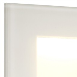 Hillsdale Recessed Rectangle Wall Lamp, 1 x 3.3W LED, 3000K, 145lm, IP65, White - thumbnail 5