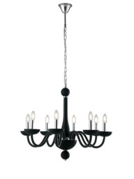 ALFIERE 8 Light Chandeliers Black 74x59cm - thumbnail 1