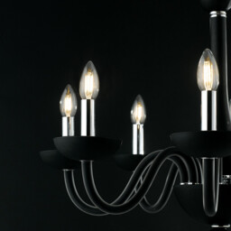 ALFIERE 8 Light Chandeliers Black 74x59cm - thumbnail 2