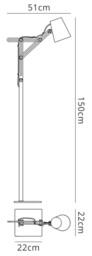 Looker Floor Lamp 1 Light E27 , Matt White, Beech - thumbnail 2