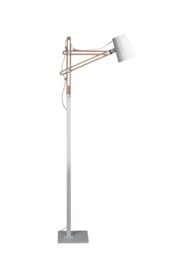 Looker Floor Lamp 1 Light E27 , Matt White, Beech - thumbnail 1