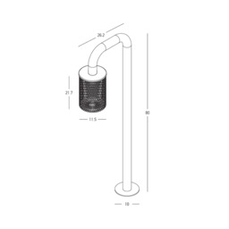 Zambelis Outdoor Bollard Sandy Coffee LED 3000K IP65 - thumbnail 3