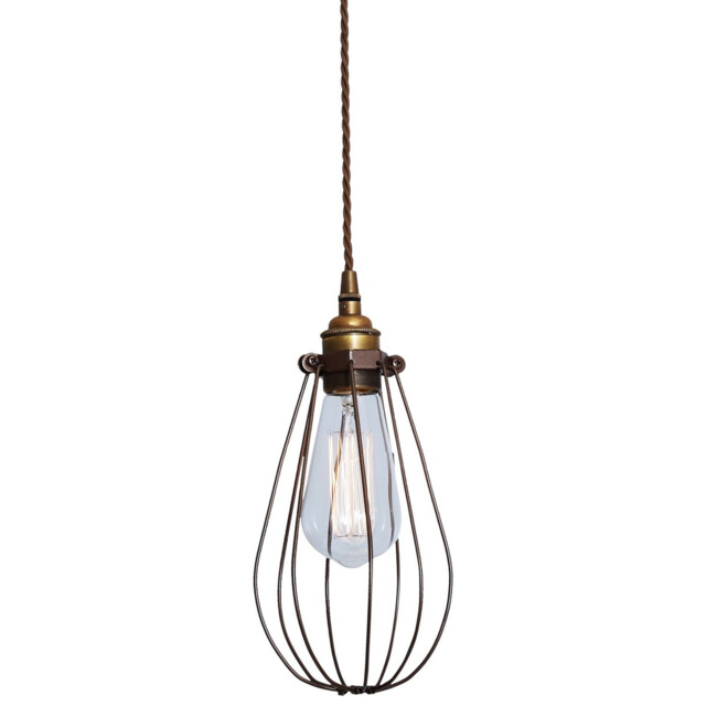 Vox cage Pendant, Antique Brass, Bronze