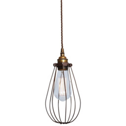 Vox cage Pendant, Antique Brass, Bronze