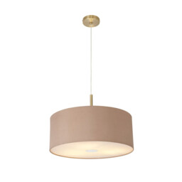 Baymont Antique Brass 3 Light E27 Single Pendant With 50cm x 20cm Dual Faux Silk Shade, Antique Gold/Ruby - thumbnail 5
