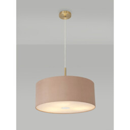 Baymont Antique Brass 3 Light E27 Single Pendant With 50cm x 20cm Dual Faux Silk Shade, Antique Gold/Ruby - thumbnail 2