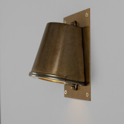 Wade Outdoor Wall Light With Back Plate, Antique Brass, IP54 - thumbnail 3