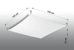 Luna Decorative Flush Fabric Light White G13 - thumbnail 5