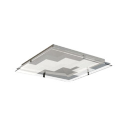 Jersey Ceiling 20W LED Square 3000K, 1800lm, Polished Chrome/Opal White Glass