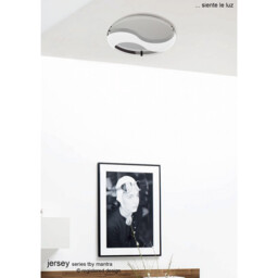 Jersey Ceiling 20W LED Square 3000K, 1800lm, Polished Chrome/Opal White Glass - thumbnail 3