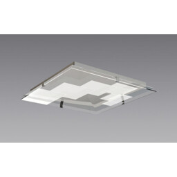 Jersey Ceiling 20W LED Square 3000K, 1800lm, Polished Chrome/Opal White Glass - thumbnail 2