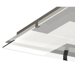 Jersey Ceiling 20W LED Square 3000K, 1800lm, Polished Chrome/Opal White Glass - thumbnail 5