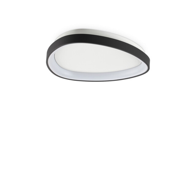 Gemini 42.5cm LED Integrated LED Semi Flush Ceiling Light Black 2700K