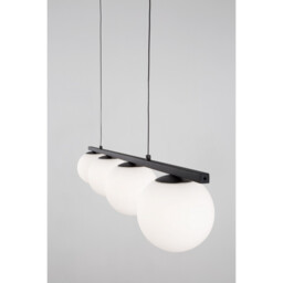Joline Bar Pendant Ceiling Light Sandy Black Metal, Aluminium White Opal Glass LED 32W 2060Lm 3200K - thumbnail 2