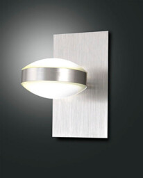 Mill LED Up & Down Wall Light Satin Nickel Glass
